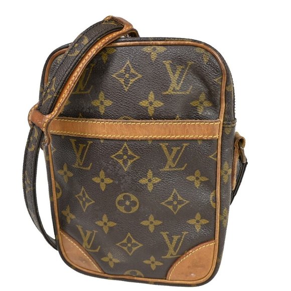 LOUIS VUITTON Danube Shoulder Bag Monogram Leather Brown France M45266 - Picture 1 of 16